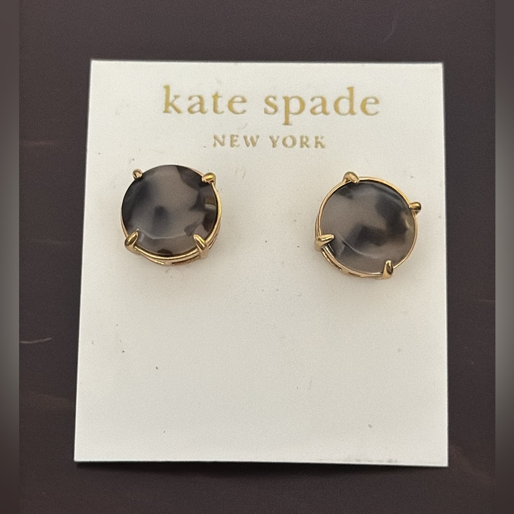 Kate Spade black and Gray Stud Earrings